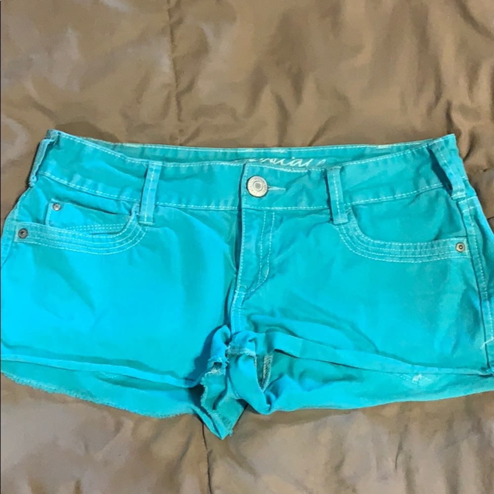 Aero Turquoise Jean Shorts